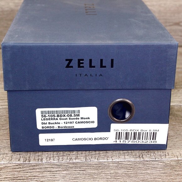 * NIB * $495 Nordstrom ZELLI Italia 8.5 M Bordo Goatskin Suede * add $15 Trees